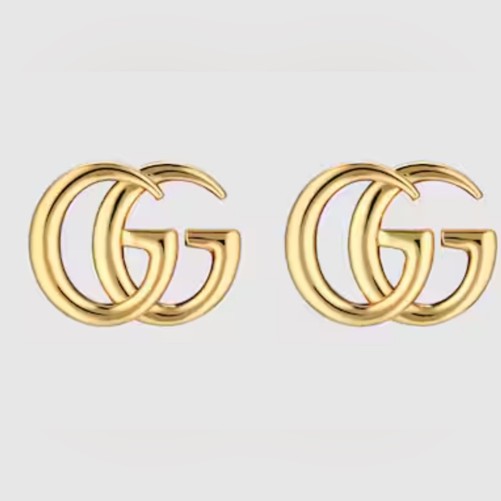 Gold Interlocking GG Logo Stud Earring